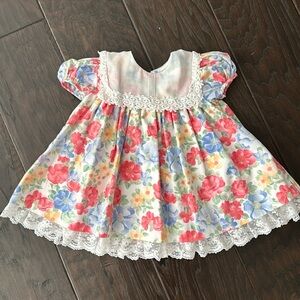 CI Castro & Co Vintage floral baby girl dress size 12 mos